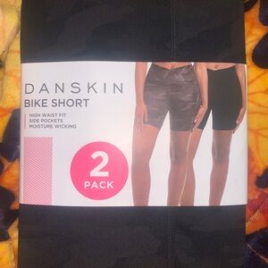Danskin Women's Black and Camouflage Bike Shorts 2-Pack